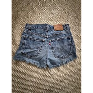 Vintage Levis 550 jean Denim Shorts Medium Cut Offs W29 L28 1999 Festival 90's